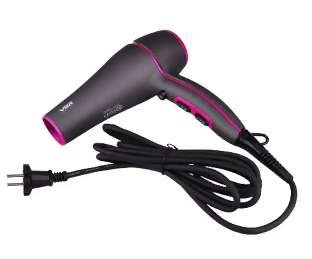 Професійний потужний фен VGR V-402 з насадками концентратором та дифузором, 2200 Вт - мініатюра 3