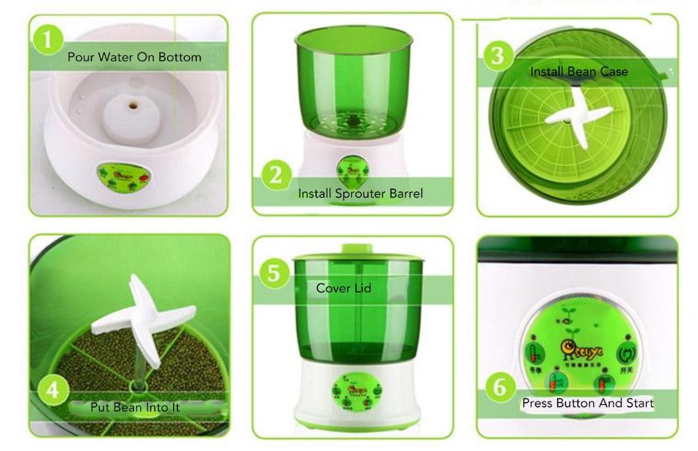 Автоматичний пророщувач насіння Agrolife ∙ Апарат для пророщування насіння, бобових та злаків - мініатюра 4