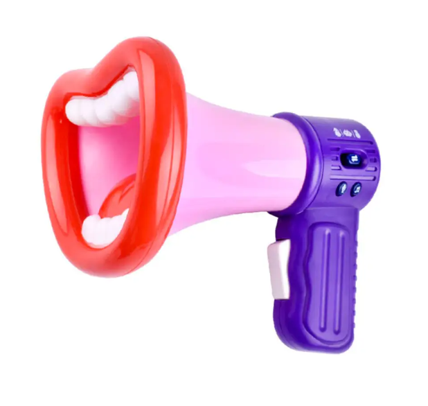 Дитячий гучномовець – мегафон з функціями зміни голосу та запису звуку, блакитний/рожевий - мініатюра 2