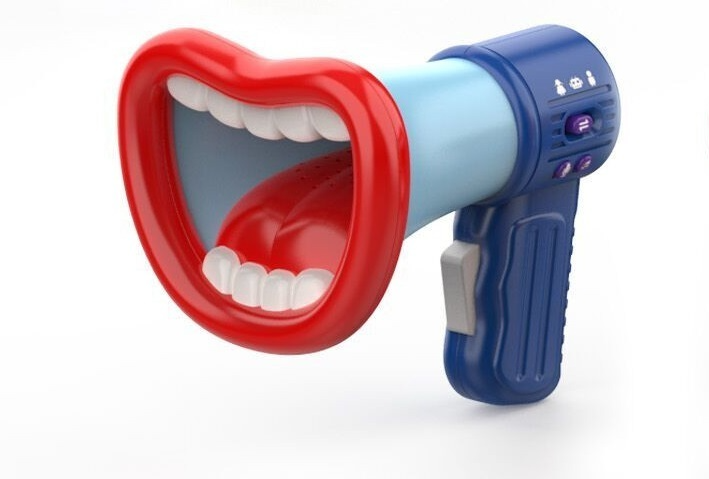 Дитячий гучномовець – мегафон з функціями зміни голосу та запису звуку, блакитний/рожевий - мініатюра 3