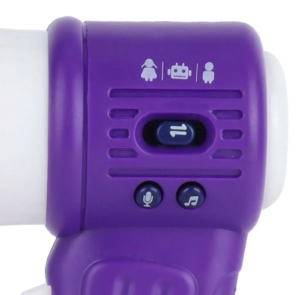Дитячий гучномовець – мегафон з функціями зміни голосу та запису звуку, блакитний/рожевий - мініатюра 5