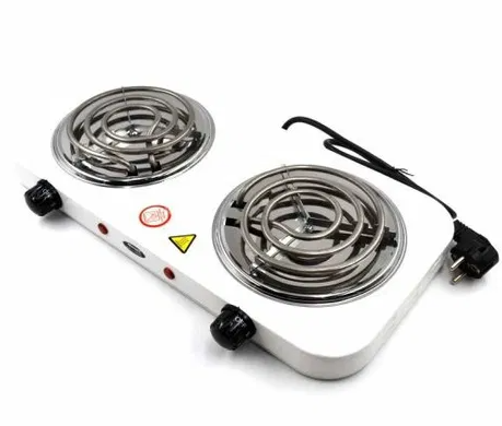 Електрична двоконфорочна плита JX-2020B ∙ Настільна спіральна електроплита, 2*1000 Вт - мініатюра 3