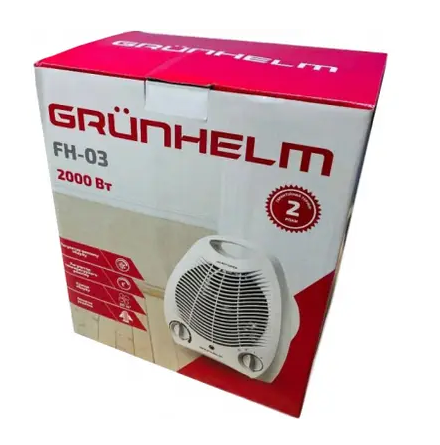 Дуйка GRUNHELM FH03 ∙ Побутовий тепловентилятор обігрівач дуйчик, 2000 Вт - мініатюра 3