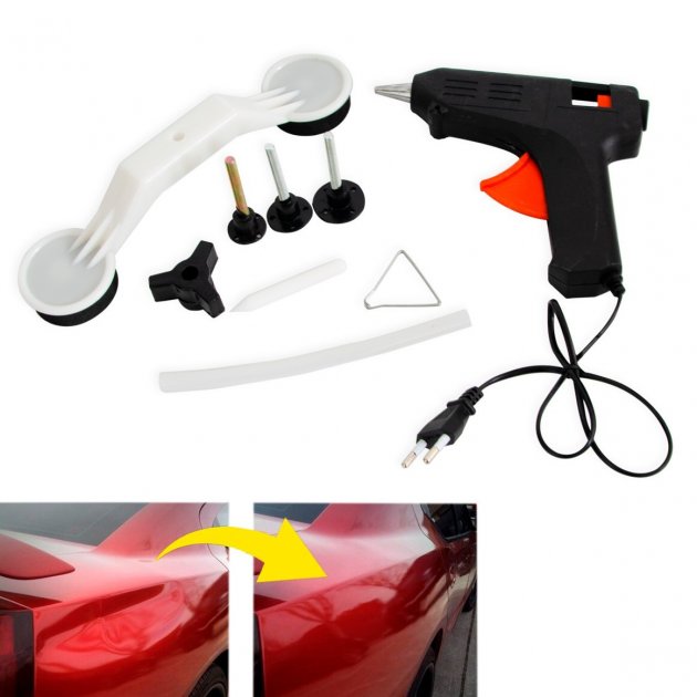 Набір інструментів POPS A DENT для видалення вирівнювання вм'ятин та рихтування автомобіля без фарбування Попс-а-дент - мініатюра 2