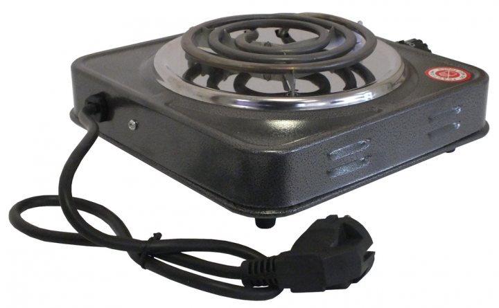 Настільна електрична плита Grunhelm GHP-5811 Портативна спіральна одноконфоркова електроплитка, 1000 Вт - мініатюра 3