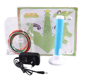 Дитяча 3D Ручка K9919 для малювання та створення об'ємних моделей, трафарети та пластик у наборі - мініатюра 3