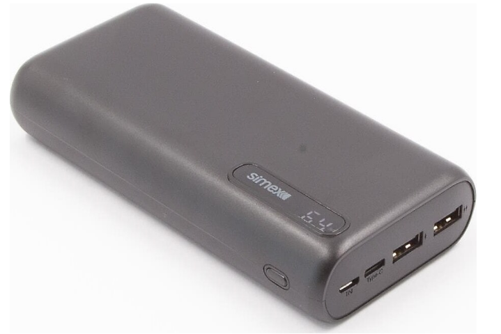 Універсальний зарядний пристрій Simex 20000 mAh Power Bank Зовнішній акумулятор Портативна зарядка Павербанк - мініатюра 2