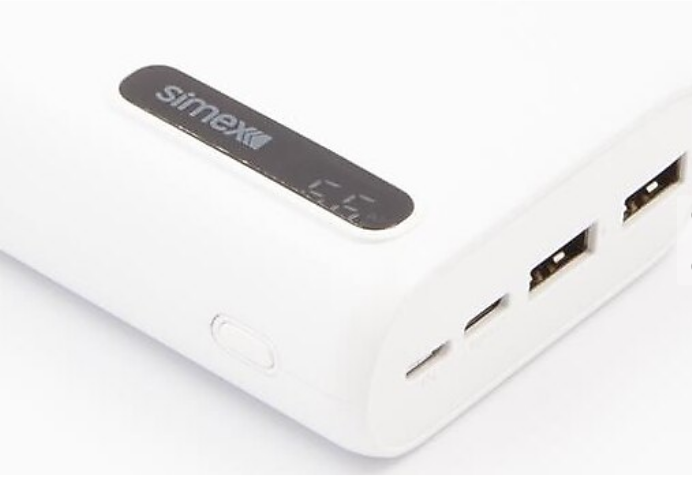 Універсальний зарядний пристрій Simex 20000 mAh Power Bank Зовнішній акумулятор Портативна зарядка Павербанк - мініатюра 3