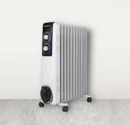Масляний радіаторний обігрівач DSP KD3021 ∙ Портативна пересувна батарея, 2000 Вт - мініатюра 2