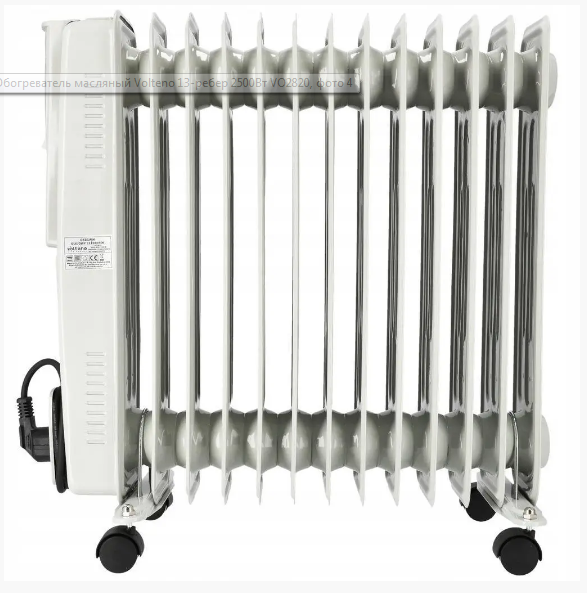 Масляний обігрівач радіаторний DSP KD3022 ∙ Портативна пересувна батарея для дому, 2500 Вт - мініатюра 5