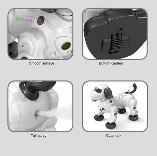Собака - робот 777-602 Інтерактивна іграшка Домашній вихованець на радіокеруванні ∙ Пульт на руку у вигляді годинника ∙ Підсвітка ∙ Голосове та сенсорне керування - мініатюра 5