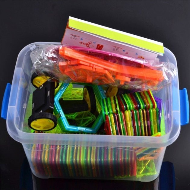 Магнітний конструктор Magic Magnet у валізі, 40 деталей ∙ Дитяча 3D головоломка для створення об'ємних моделей - мініатюра 4