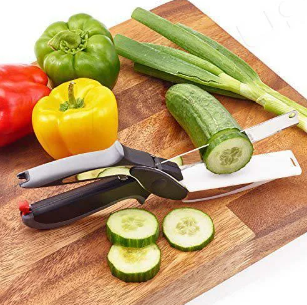 Кухонний ніж - ножиці Clever Cutter JN-59 TV One для швидкого нарізання та шаткування - мініатюра 4