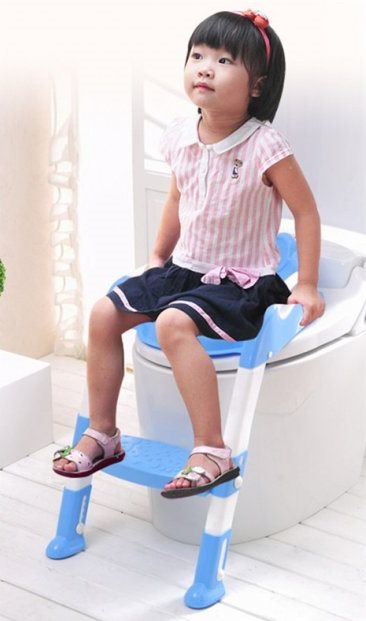 Дитяче сидіння – накладка на унітаз зі сходами та поручнями Freggie 2 в 1 ∙ Дитячий горщик із сходинкою та регулюванням висоти - мініатюра 3