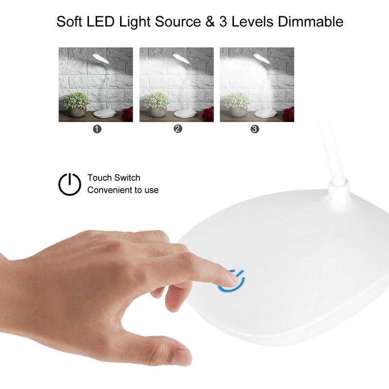 Настільна лампа USB Світильник LED із сенсорним керуванням ∙ 3 режими яскравості свічення - мініатюра 4