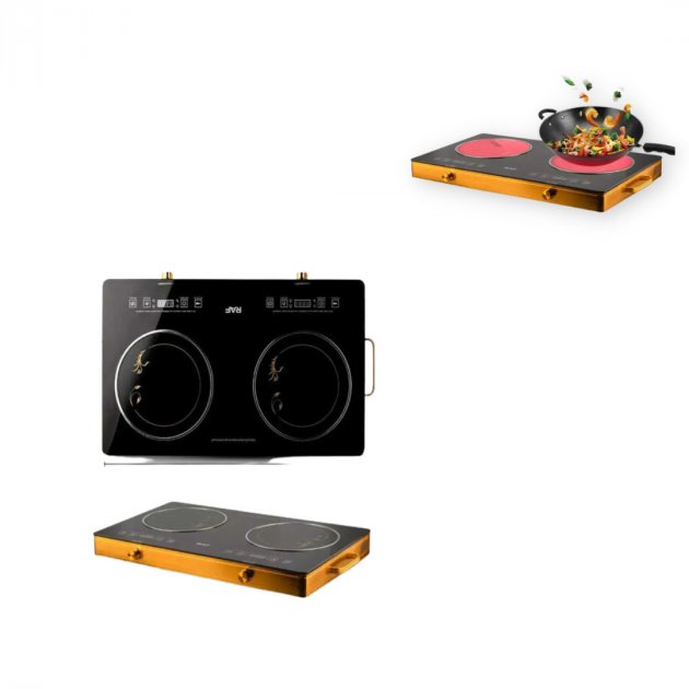 Інфрачервона електрична плита RAF 8088 ∙ Електроплита на 2 конфорки з сенсорним керуванням та дисплеєм, 4800W - мініатюра 2