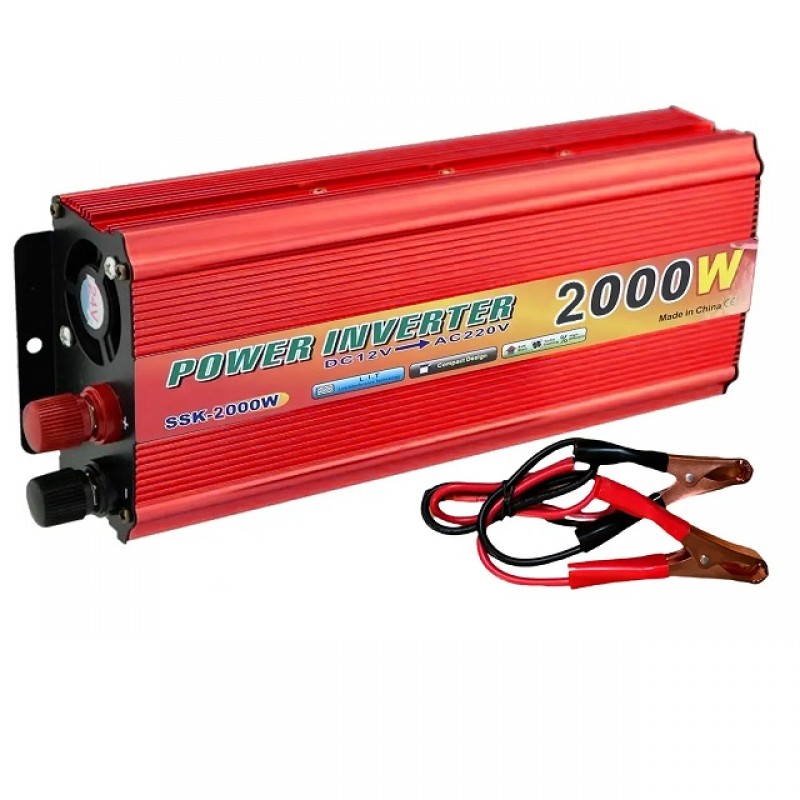 Інвертор перетворювач напруги Power Inverter 12-220V, 2000W