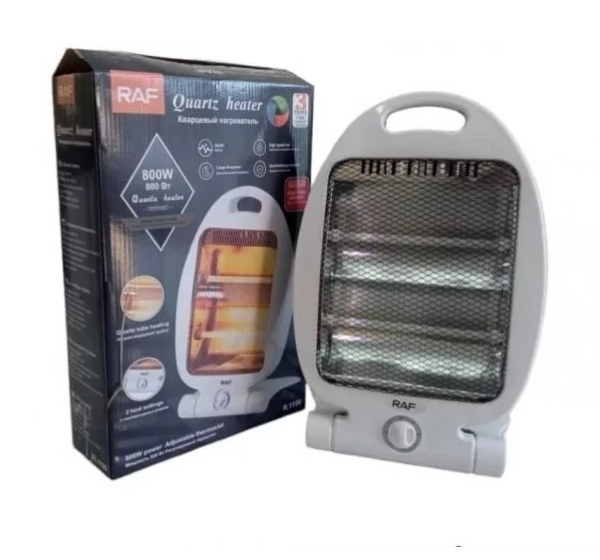 Кварцовий обігрівач RAF R1190 Електричний інфрачервоний портативний обігрівач QUARTZ HEATER, 800Вт