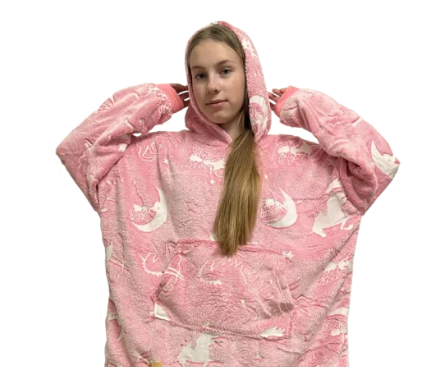 Дитяче худи Stars Dream, що світиться в темряві ∙ Люмінесцентний плед – толстовка з капюшоном - мініатюра 3