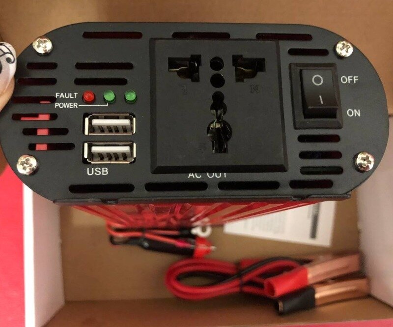 Інвертор перетворювач напруги Wimpex 3000W 12-220V з модифікованою синусоїдою та подвійним USB-портом - мініатюра 5