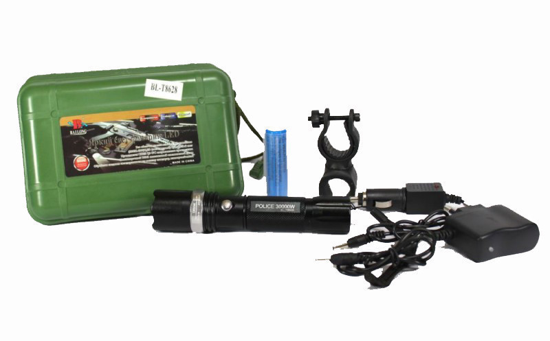 Потужний надяскравий велосипедний тактичний ліхтарик Bailong Police BL-8628 з велокріпленням у комплекті ∙ Живлення від вбудованого акумулятора / батарейок - мініатюра 3