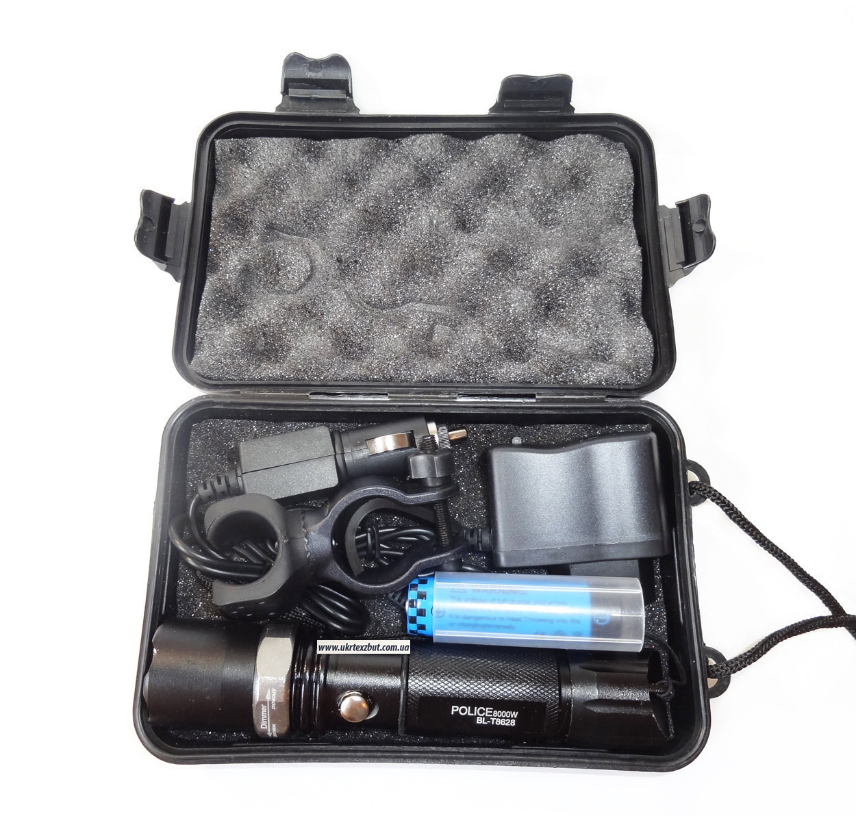 Потужний надяскравий велосипедний тактичний ліхтарик Bailong Police BL-8628 з велокріпленням у комплекті ∙ Живлення від вбудованого акумулятора / батарейок - мініатюра 5