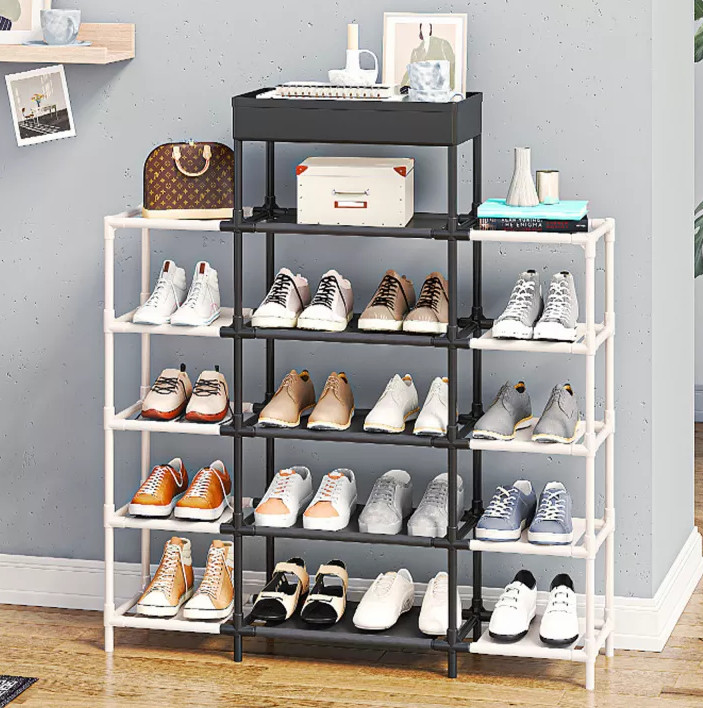 Багатофункціональна полиця - органайзер для взуття ∙ Стелаж – трансформер на 16 пар взуття