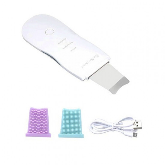 Портативний ультразвуковий скрабер MUYE 8815 ∙ Апарат для чищення обличчя, ліфтингу та тонізації шкіри з силіконовими насадками ∙ USB зарядка - мініатюра 2