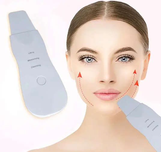 Портативний ультразвуковий скрабер MUYE 8815 ∙ Апарат для чищення обличчя, ліфтингу та тонізації шкіри з силіконовими насадками ∙ USB зарядка - мініатюра 4