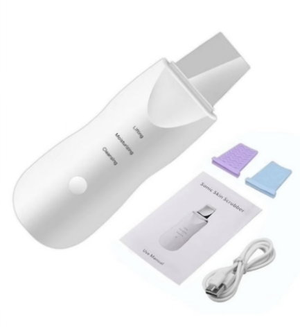 Портативний ультразвуковий скрабер MUYE 8815 ∙ Апарат для чищення обличчя, ліфтингу та тонізації шкіри з силіконовими насадками ∙ USB зарядка - мініатюра 5