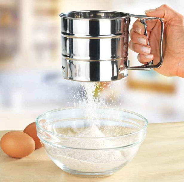 Кружка – сито для борошна ∙ Ручний просіювач з нержавіючої сталі, 250 мл