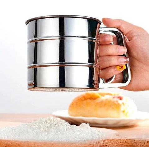 Кружка – сито для борошна ∙ Ручний просіювач з нержавіючої сталі, 500 мл