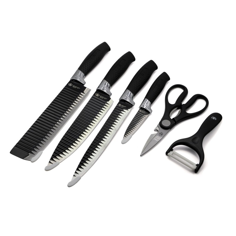 Набір кухонних ножів UNIQUE UN-1821 ∙ Господарські обробні ножі з нержавіючої сталі, 6 предметів