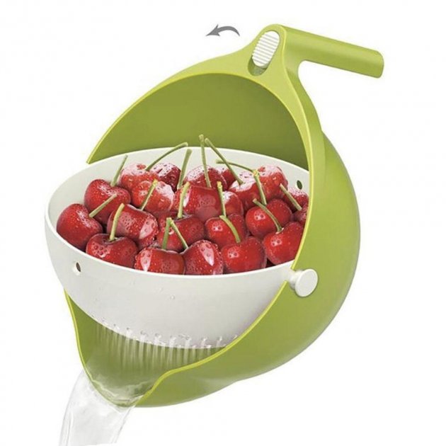 Універсальна миска – друшляк Mesh Strainer Drain Basket ∙ Господарський силіконовий кошик зі зливом 2в1