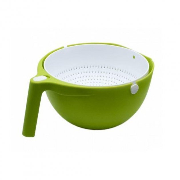 Універсальна миска – друшляк Mesh Strainer Drain Basket ∙ Господарський силіконовий кошик зі зливом 2в1 - мініатюра 3