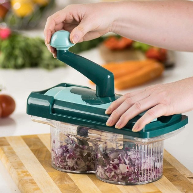 Овочерізка Nicer Dicer Twist ∙ Ручне механічне мультирізання – подрібнювач Найсер Дайсер Твіст - мініатюра 4