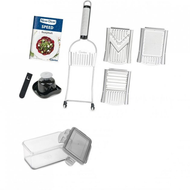 Універсальна овочерізка Nicer Dicer SPEED Кухонний подрібнювач - рубанок з насадками - мініатюра 2