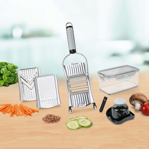 Універсальна овочерізка Nicer Dicer SPEED Кухонний подрібнювач - рубанок з насадками - мініатюра 4