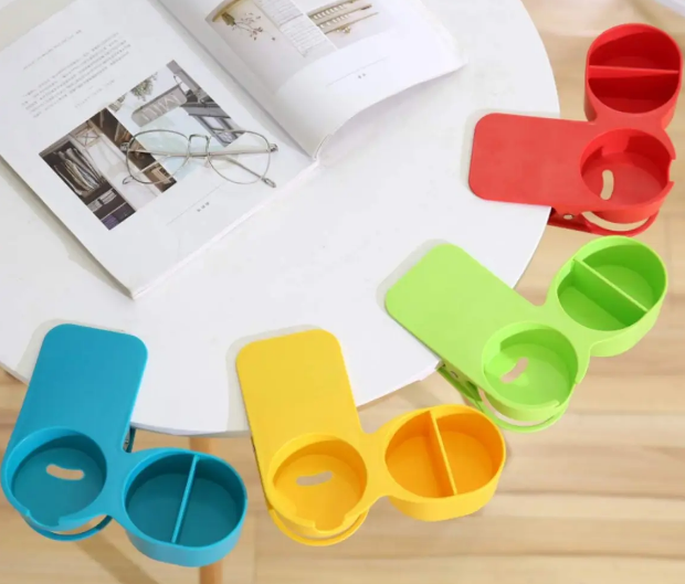 Підстаканник на прищіпці Clip On Table Cup Holder ∙ Портативний підвісний органайзер – тримач напоїв та аксесуарів - мініатюра 2