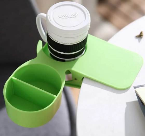 Підстаканник на прищіпці Clip On Table Cup Holder ∙ Портативний підвісний органайзер – тримач напоїв та аксесуарів - мініатюра 3