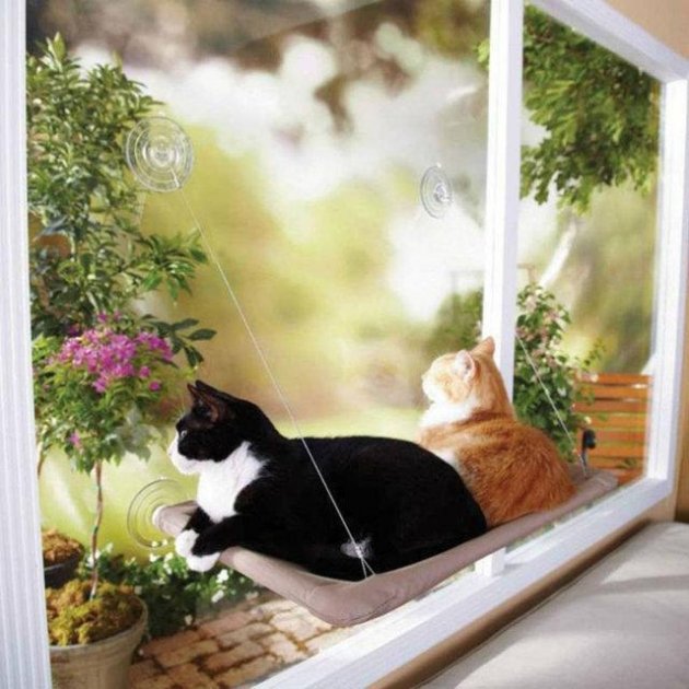 Підвісна лежанка - гамак для котів Window Mounted Cat Bed - мініатюра 3