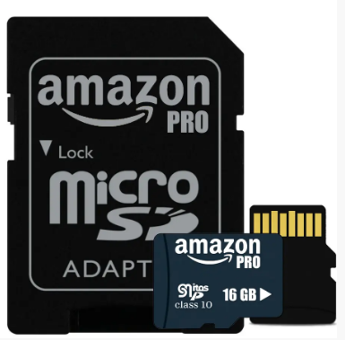 Карта пам'яті Micro SDHC 16GB Amazon pro microSD Мікро СД картка з адаптером