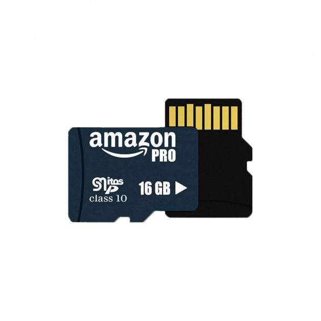 Карта пам'яті Micro SDHC 16GB Amazon pro microSD Мікро СД картка з адаптером - мініатюра 2