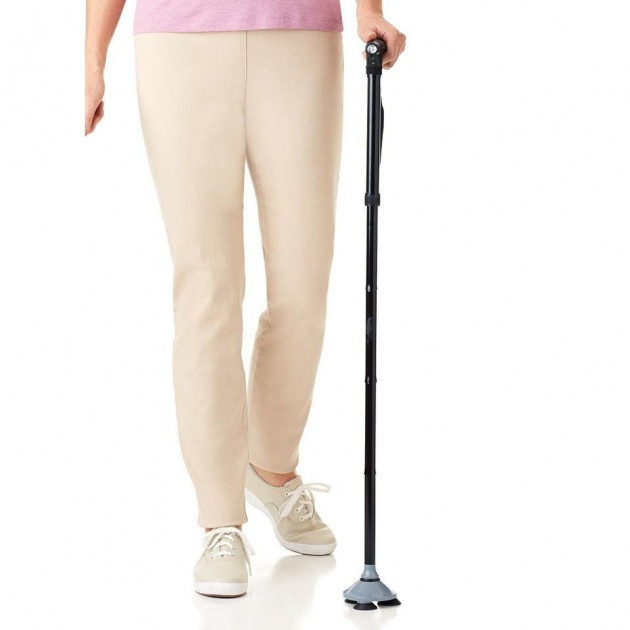 Телескопічна складна тростина із вбудованим ліхтариком Trusty Cane - мініатюра 3