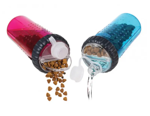 Подвійна пляшка для вихованця Dexas Snack DuO 2 в 1 для води та корму ∙ Поїлка + годівниця для собак та кішок, 480 мл - мініатюра 3