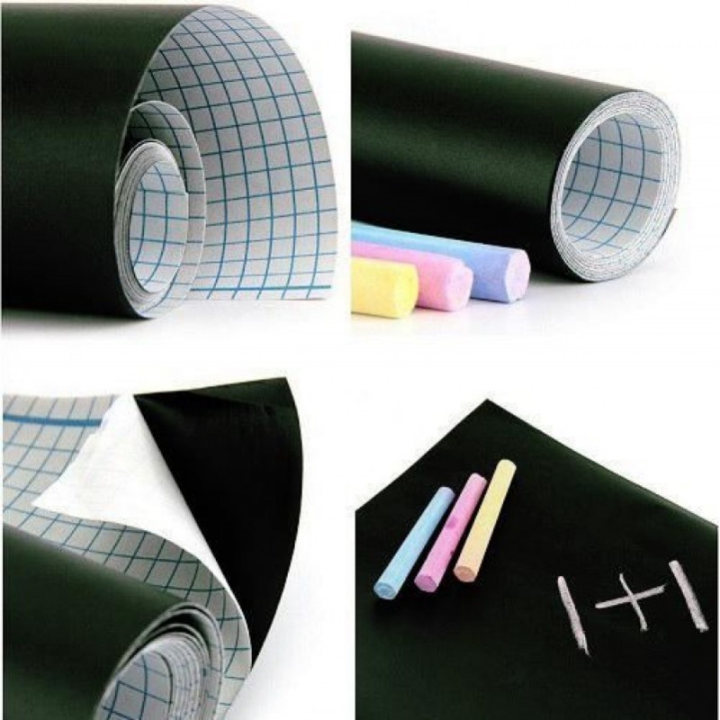 Самоклеюча плівка – дошка для малювання крейдою Black Board Sticker, 200х45 см - мініатюра 4