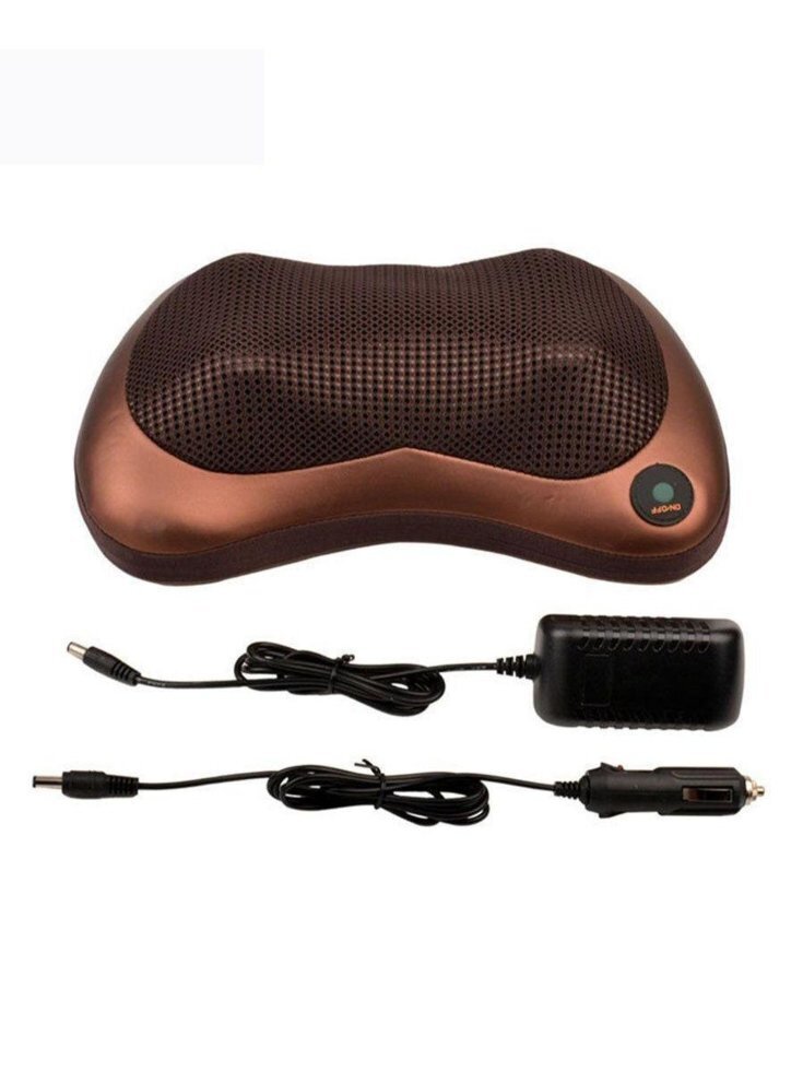 Роликова масажна подушка Massage Pillow Масажер для спини та шиї та інфрачервоним прогріванням - мініатюра 3
