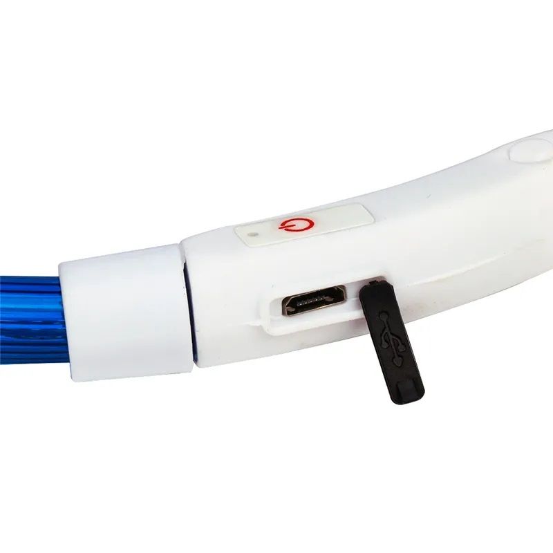 LED нашийник для собак універсальний з регульованою довжиною 10-70 см ∙ USB зарядка ∙ 3 режими свічення ошийника - мініатюра 2