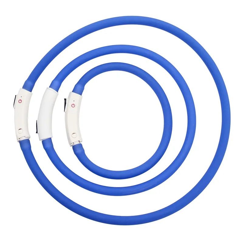 LED нашийник для собак універсальний з регульованою довжиною 10-70 см ∙ USB зарядка ∙ 3 режими свічення ошийника - мініатюра 3