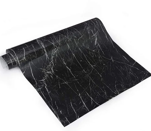 Самоклеюча плівка Supretto Чорний Мармур ∙ Самоклейка для поверхонь, 300x60 см - мініатюра 2